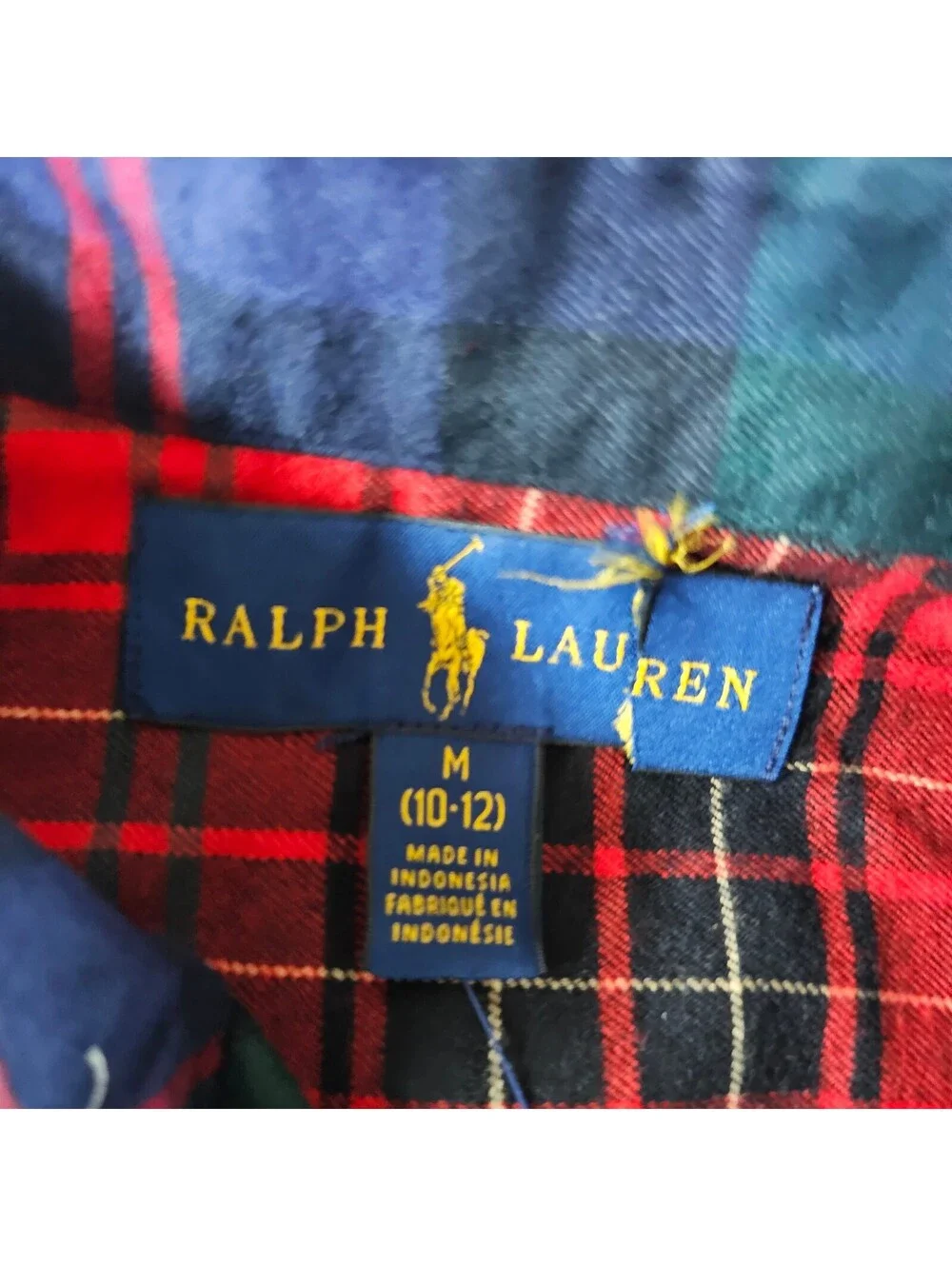 Ralph Lauren Multi-Color Plaid Button-Down Shirt, Size 10/12 Kids